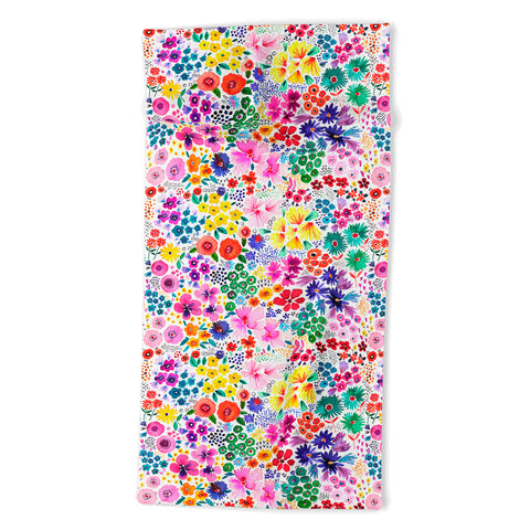Ninola Design Little artful flowers Multi Beach Towel