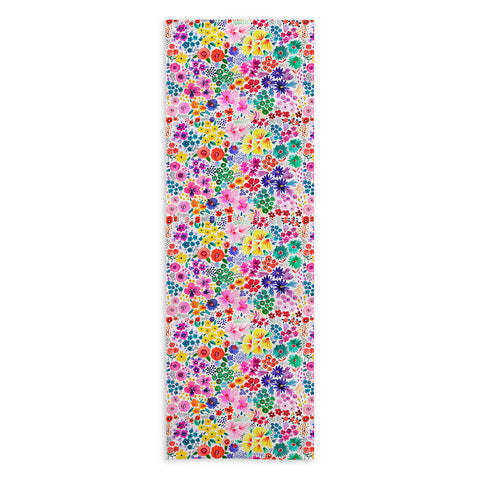 Ninola Design Little artful flowers Multi Yoga Towel