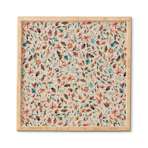 Ninola Design Little Autumn Leaves Framed Wall Art