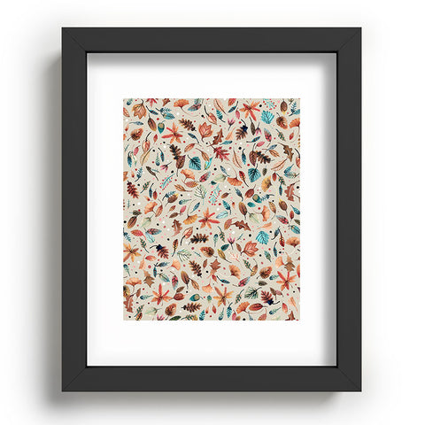 Ninola Design Little Autumn Leaves Recessed Framing Rectangle