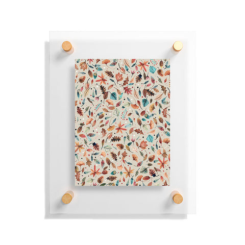 Ninola Design Little Autumn Leaves Floating Acrylic Print