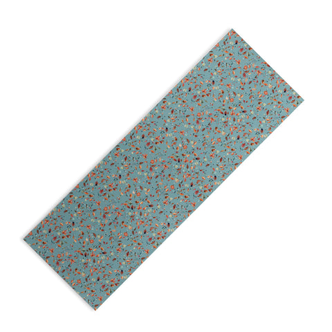 Ninola Design Little Autumn Leaves Blue Yoga Mat