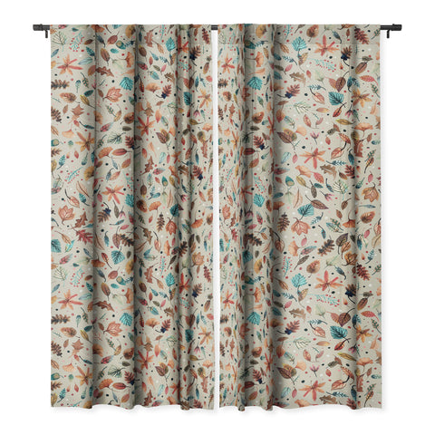 Ninola Design Little Autumn Leaves Blackout Non Repeat