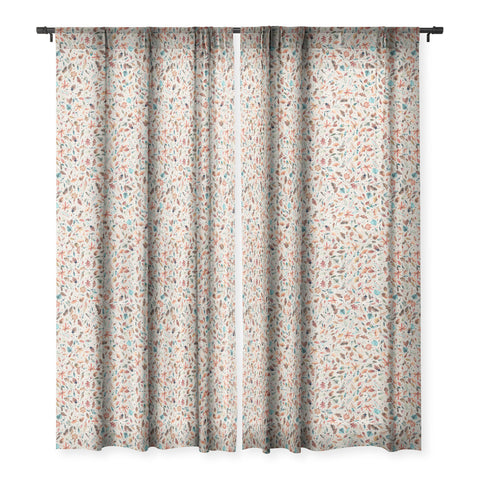 Ninola Design Little Autumn Leaves Sheer Window Curtain