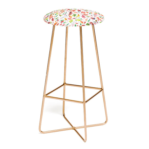 Ninola Design Little autumn leaves Red Bar Stool