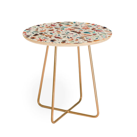 Ninola Design Little Autumn Leaves Round Side Table