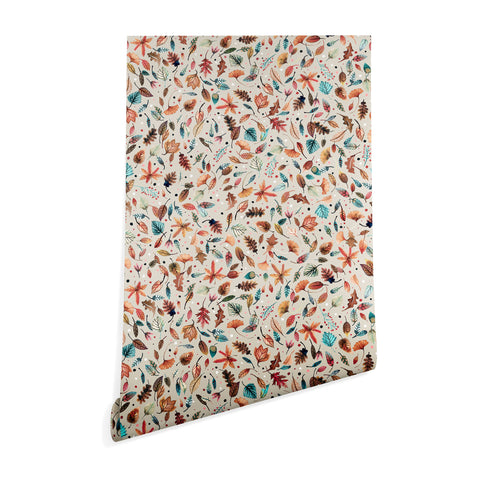 Ninola Design Little Autumn Leaves Wallpaper