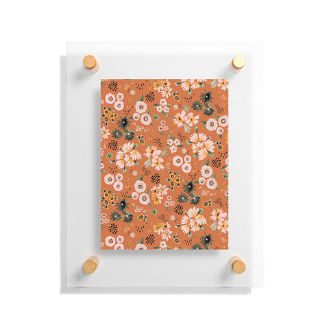 Ninola Design Little desert flowers Terracota Floating Acrylic Print