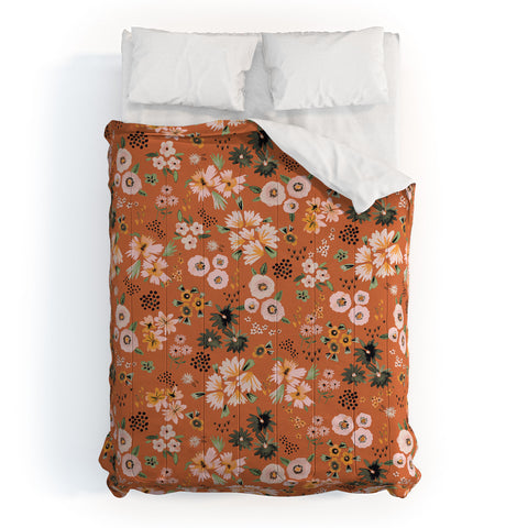 Ninola Design Little desert flowers Terracota Comforter