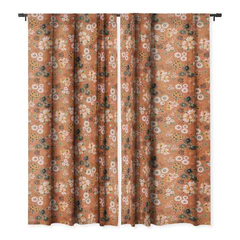 Ninola Design Little desert flowers Terracota Blackout Non Repeat