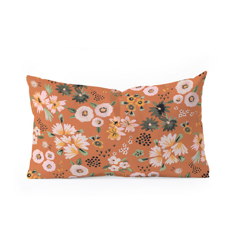 Ninola Design Little desert flowers Terracota Oblong Throw Pillow