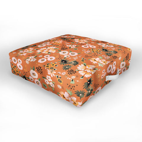 Ninola Design Little desert flowers Terracota Outdoor Floor Cushion