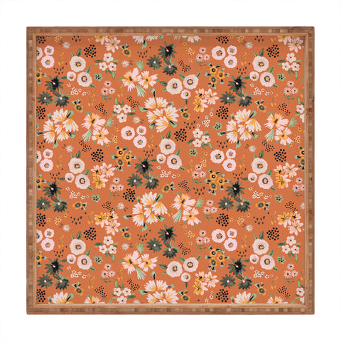 Ninola Design Little desert flowers Terracota Square Tray