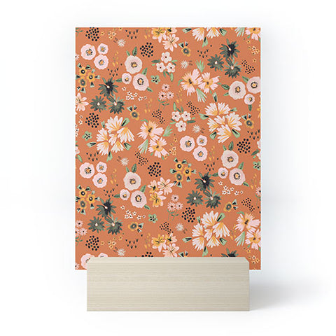 Ninola Design Little desert flowers Terracota Mini Art Print