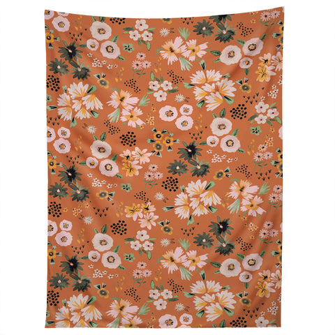 Ninola Design Little desert flowers Terracota Tapestry