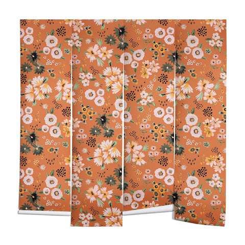 Ninola Design Little desert flowers Terracota Wall Mural