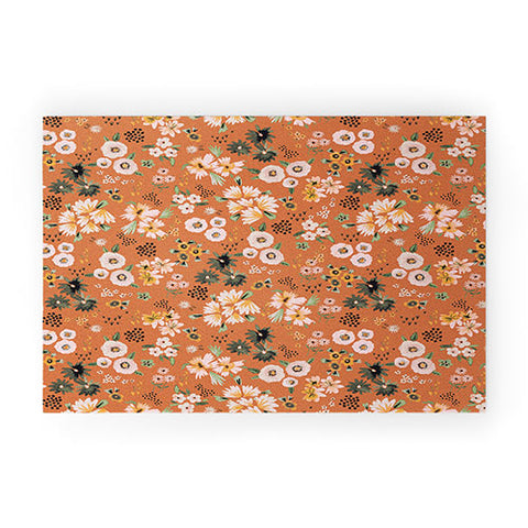 Ninola Design Little desert flowers Terracota Welcome Mat