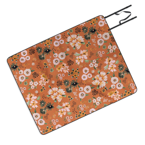 Ninola Design Little desert flowers Terracota Picnic Blanket