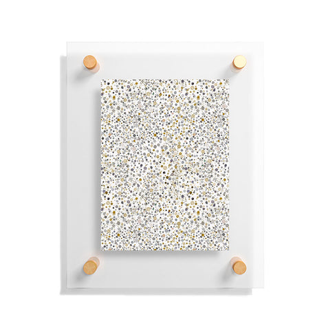 Ninola Design Little dots gold silver Floating Acrylic Print