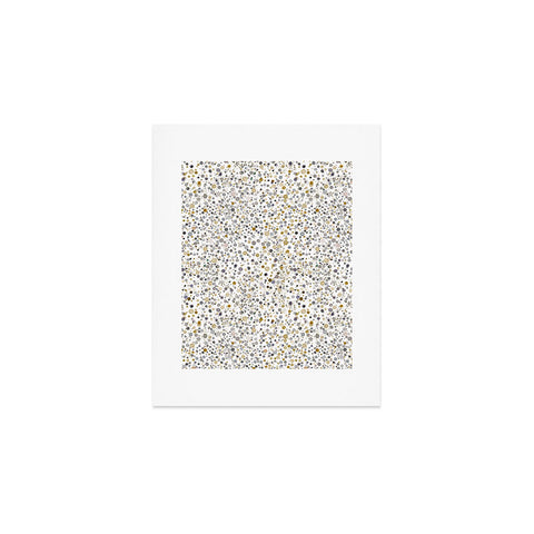 Ninola Design Little dots gold silver Art Print