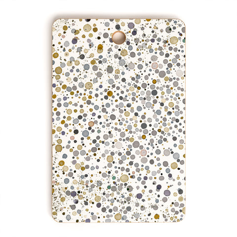 Ninola Design Little dots gold silver Cutting Board Rectangle