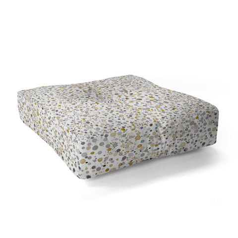 Ninola Design Little dots gold silver Floor Pillow Square