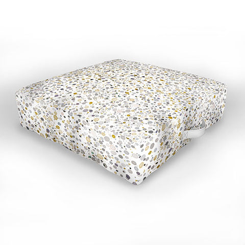 Ninola Design Little dots gold silver Outdoor Floor Cushion