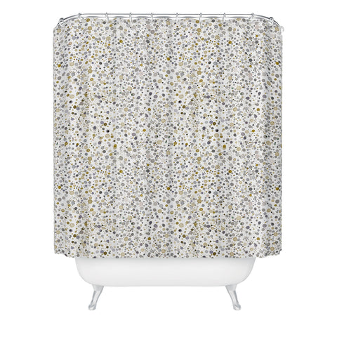 Ninola Design Little dots gold silver Shower Curtain