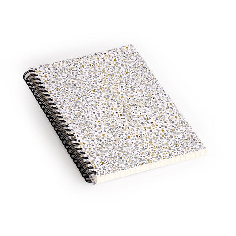 Ninola Design Little dots gold silver Spiral Notebook