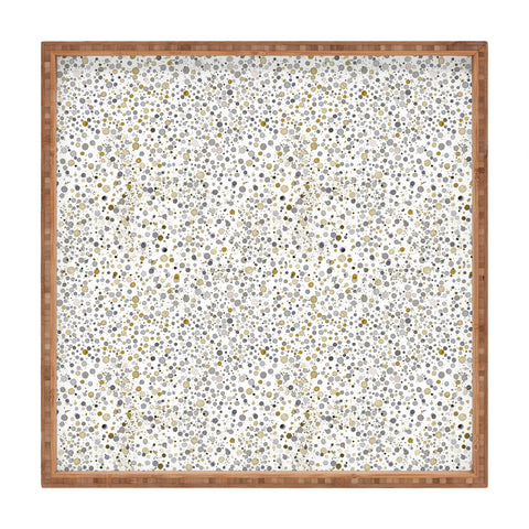 Ninola Design Little dots gold silver Square Tray