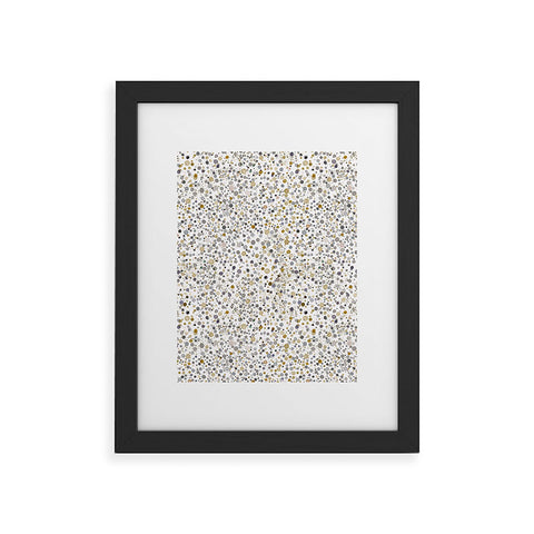 Ninola Design Little dots gold silver Framed Art Print