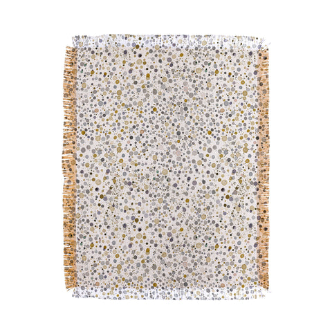 Ninola Design Little dots gold silver Throw Blanket