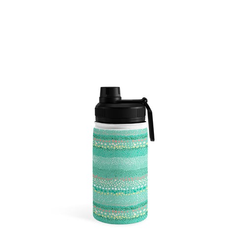 Ninola Design Little Dots Textured Green Water Bottle