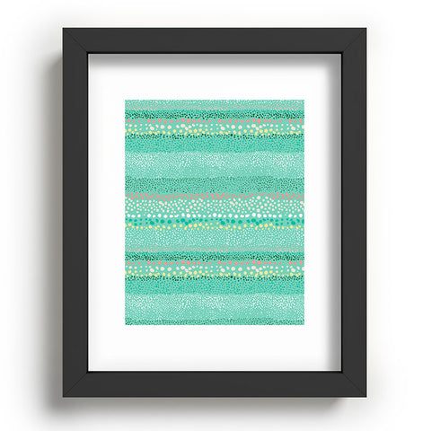 Ninola Design Little Dots Textured Green Recessed Framing Rectangle
