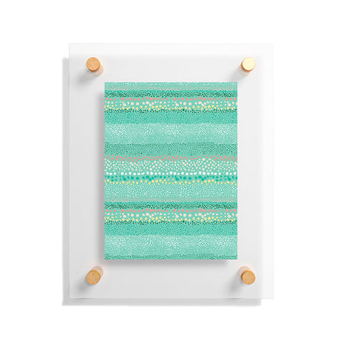 Ninola Design Little Dots Textured Green Floating Acrylic Print