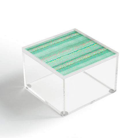 Ninola Design Little Dots Textured Green Acrylic Box
