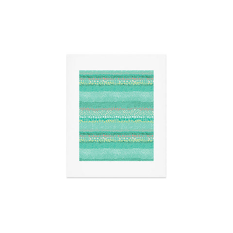 Ninola Design Little Dots Textured Green Art Print