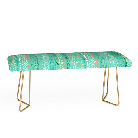 Ninola Design Little Dots Textured Green Bench