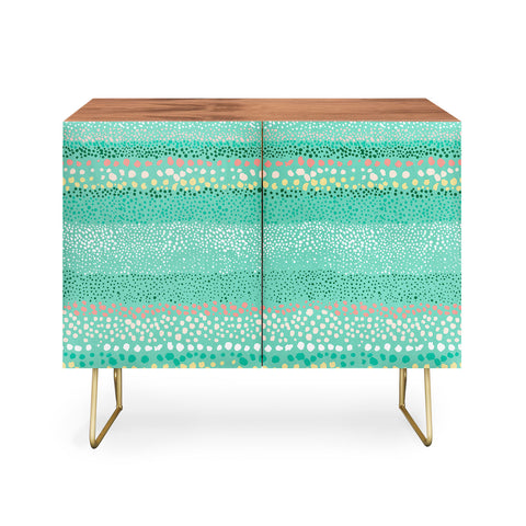 Ninola Design Little Dots Textured Green Credenza