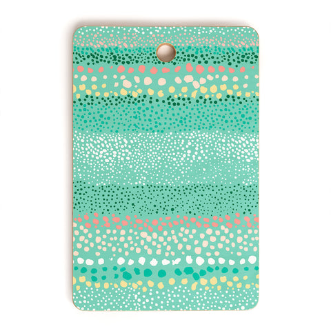Ninola Design Little Dots Textured Green Cutting Board Rectangle
