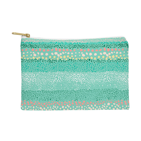 Ninola Design Little Dots Textured Green Pouch