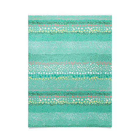 Ninola Design Little Dots Textured Green Poster
