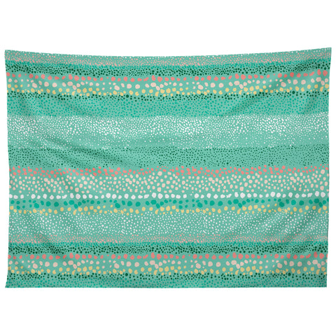 Ninola Design Little Dots Textured Green Tapestry