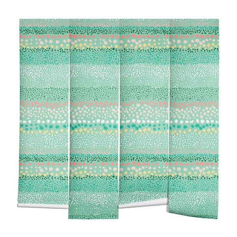 Ninola Design Little Dots Textured Green Wall Mural