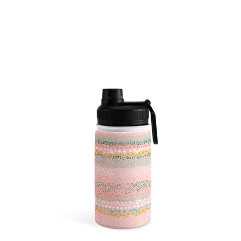 Ninola Design Little Dots Textured Pink Water Bottle