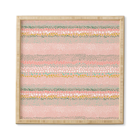 Ninola Design Little Dots Textured Pink Framed Wall Art