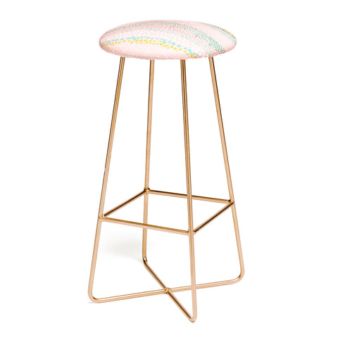 Ninola Design Little Dots Textured Pink Bar Stool