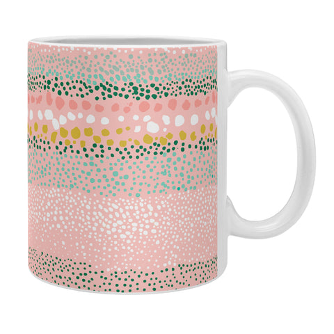 Ninola Design Little Dots Textured Pink Coffee Mug