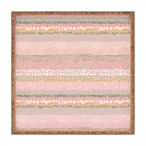 Ninola Design Little Dots Textured Pink Square Tray