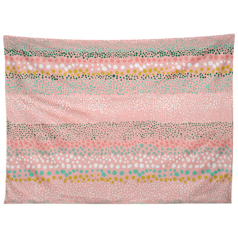 Ninola Design Little Dots Textured Pink Tapestry
